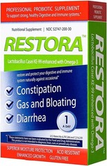 Restora Probiotic Supplement Omega 3 Gut Health Immune Support 30 Capsules
