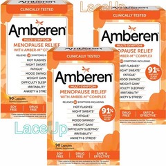 3x – Amberen Menopause Relief – 60 each – 180 Capsules – EXP 2027