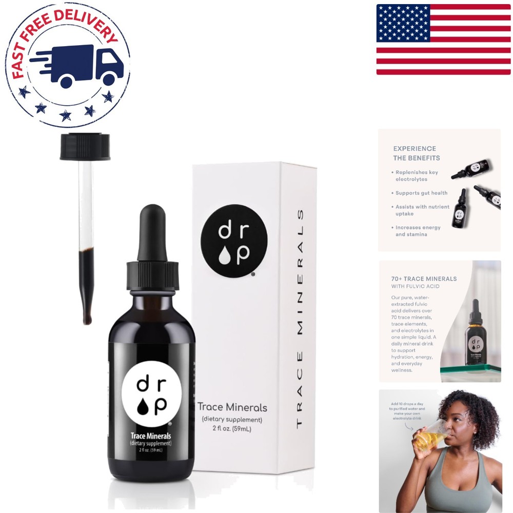 Fulvic Acid Drops with 72+ Trace Minerals – Energizing, Hydrating & Gut-Friendly