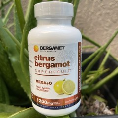 Citrus Bergamot North America Mega + O Heart Dietary Supplement 60 Caps Exp 2/27