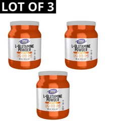NOW Sports L-Glutamine Pure Powder Amino Acid 2.2 lb LOT OF 3