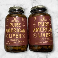 FOR 2 HEART & SOIL American Liver 3000mg Grass-Fed Beef Liver 180ct EXP2027+ NEW