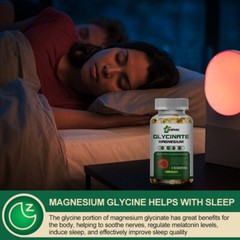 ZHPHK Magnesium Glycinate Capsules, 1330mg Per Servings, High Absorption