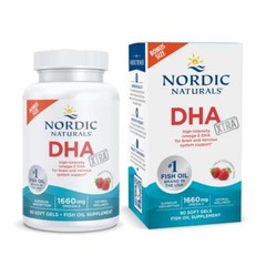 Nordic Naturals Strawberry DHA Xtra – Supports Brain & Nervous System, 90 Ct.