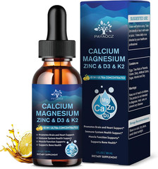(4 Pack) 10 in 1 Calcium Magnesium Zinc Supplement, Magnesium Glycinate Complex