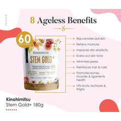 1 pack x KINOHIMITSU Stem Gold + Collagen 180g – Improves Skin Elasticity