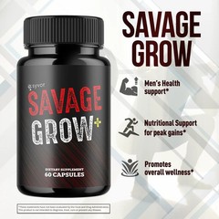 Savage Grow Advanced Male Support Pills SavageGrow Vitamin (1 Pack) Free Ship