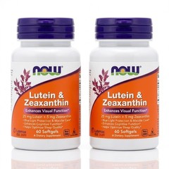 NOW Foods Lutein & Zeaxanthin 60 Softgels (PACK OF 2)