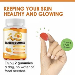 Tanning Gummies – Natural Tanning Supplement Astaxanthin Lycopene Beta Carotene
