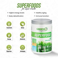 Greens+ Organic RAW Superfood Powder Super Blend Immune Support Morning Kick …