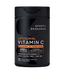 Sports Research Vitamin C Liposomal, 1000 mg, 180 Veggie Capsules.