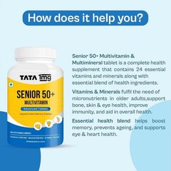 Tata 1mg Senior 50+ Multivitamin & Multimineral Tablets For Health Protection