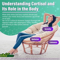 Cortisol Supplements for Women Men, 24-IN-1 Cortisol Support Gummies with Ma…