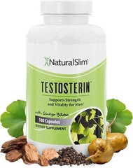 NaturalSlim Testosterin Men’s Multivitamins Testosterone Booster 180 Capsules