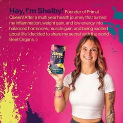 3PCS Primal Queen Supplement for Women 60 CountsBeef Organ Free Shipping !