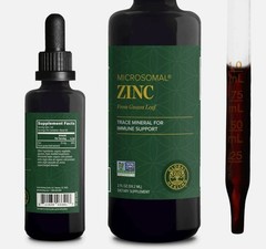 Global Healing Organic Microsomal Zinc Supplements Zinc 2 fl. oz. Exp. 12/2027