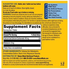 Nature Made Melatonin 3 mg Tablets, 100% Drug Free Sleep Aid for Adults, 240 New