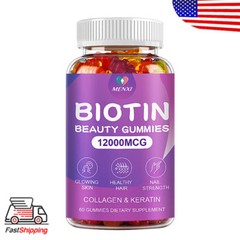 Biotin Gummy with Collagen Vitamins for Hair,Skin and Nails Extra Strength Gummy