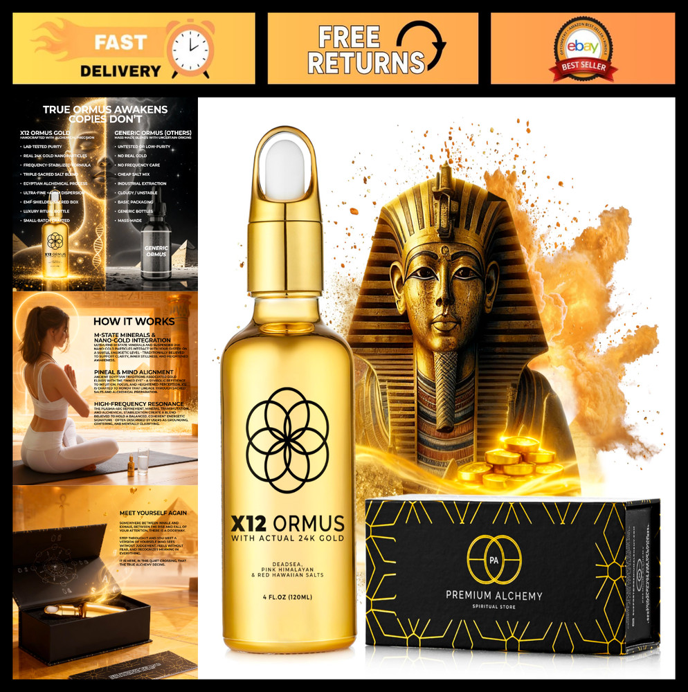 Ormus Monoatomic Gold Liquid – 24K Gold Trace Mineral Blend – Dead Sea & Himalay
