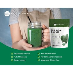 Organic Spirulina Powder Superfood Immune Support 8 oz USDA Certified