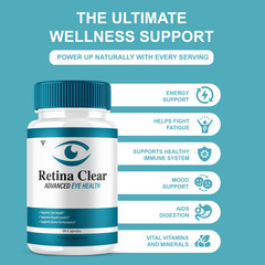 Retina Clear Capsules, RetinaClear Premium Supplement (60 Capsules)
