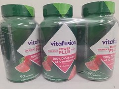 3 NEW VITAFUSION POWER PLUS | 90-Count Women’s Vitamin Gummies x10/26 270 Total