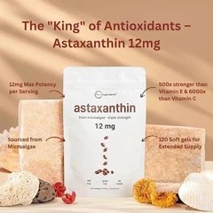 2 package | Astaxanthin 12mg, 120 Softgels, 4 Month Supply-NEW FREE SHIPPING