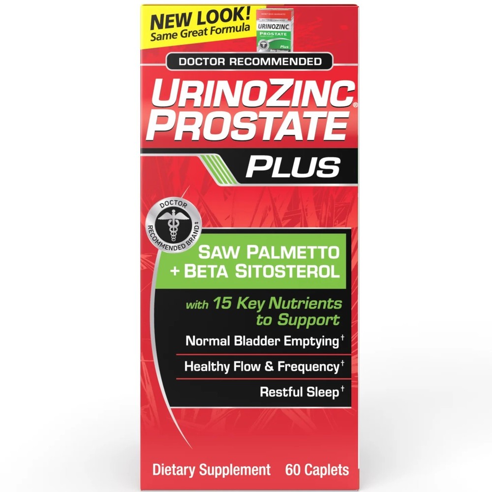 Urinozinc Prostate Health Complex Beta Plus Supplement Urinary Support 60 ct 6PK