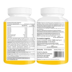 Tata 1mg Vitamin B Complex Capsules with, B1,B2,B3,B5,B6,Biotin (Pack of 60) A86