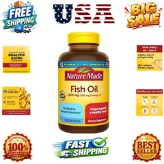 Fish Oil Omega 3 Supplements, 1200mg Softgels, Omega 3 Fish Oil for Healthy H…