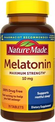 Convenient 70 Count Melatonin 10mg Tablets – Drug-Free Sleep Aid for Adults