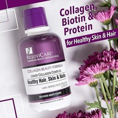 Rejuvicare Liquid Collagen Beauty Formula with Amino Acids, Protein and Biotin,