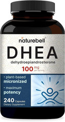 DHEA 100Mg, 240 Capsules | Max Strength, Micronized Grade for Better Absorption