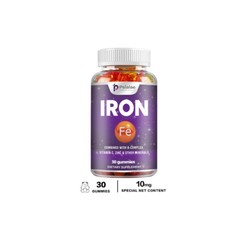 Iron Gummies – with Vitamin C – Energy and Immune Support Hemoglobin Production