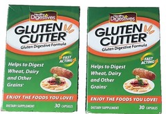 Healthy Digestives Gluten Cutter Capsules 30 Count Each (2pks bundle) Exp 2/2028