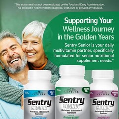Iron-Free Senior Multivitamin – Sentry Tablets, 265 Count for Heart & Eye Health