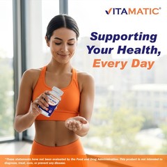Vitamatic Folic Acid 400 mcg – 500 Vegetarian Tablets – Vitamin B9-2 Pack