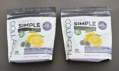 (2) Clean Simple Eats Super Collagen Mix Blackberry Lemonade 12.5 oz 30 Servings