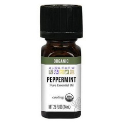 Organic Pure Aromatherapy Oil Peppermint 0.25 Oz
