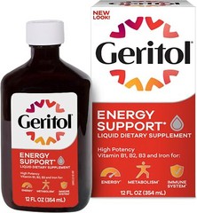 Geritol Liquid Vitamin and Iron Supplement, Non-GMO, 12 Oz