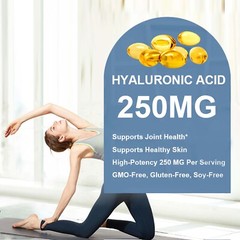 Hyaluronic Acid Capsules 250mg-Gluten Free,Anti-Aging,Skin Hydration,Skin Health
