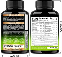 Bariatric Multivitamin 45 mg Iron Supplements Made in USA for Women & Men