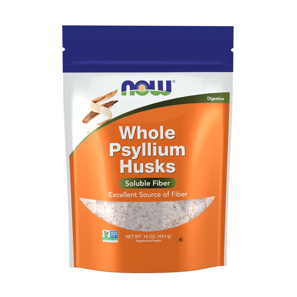 NOW Foods Supplements, Whole Psyllium Husks, 1 Pound (Pack of 1), No Color