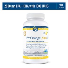 Nordic Naturals ProOmega 2000-D – Concentrated Omega-3s with Vitamin D3, 90 Ct.