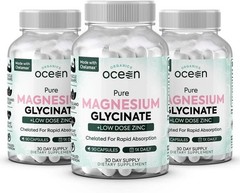 New Organics Ocean Pure Magnesium Glycinate Zinc Chelated Original Strength