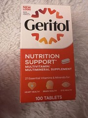 Geritol Complete Multivitamin Mineral Supplement Tablets, 100 Ct Exp 08/2028