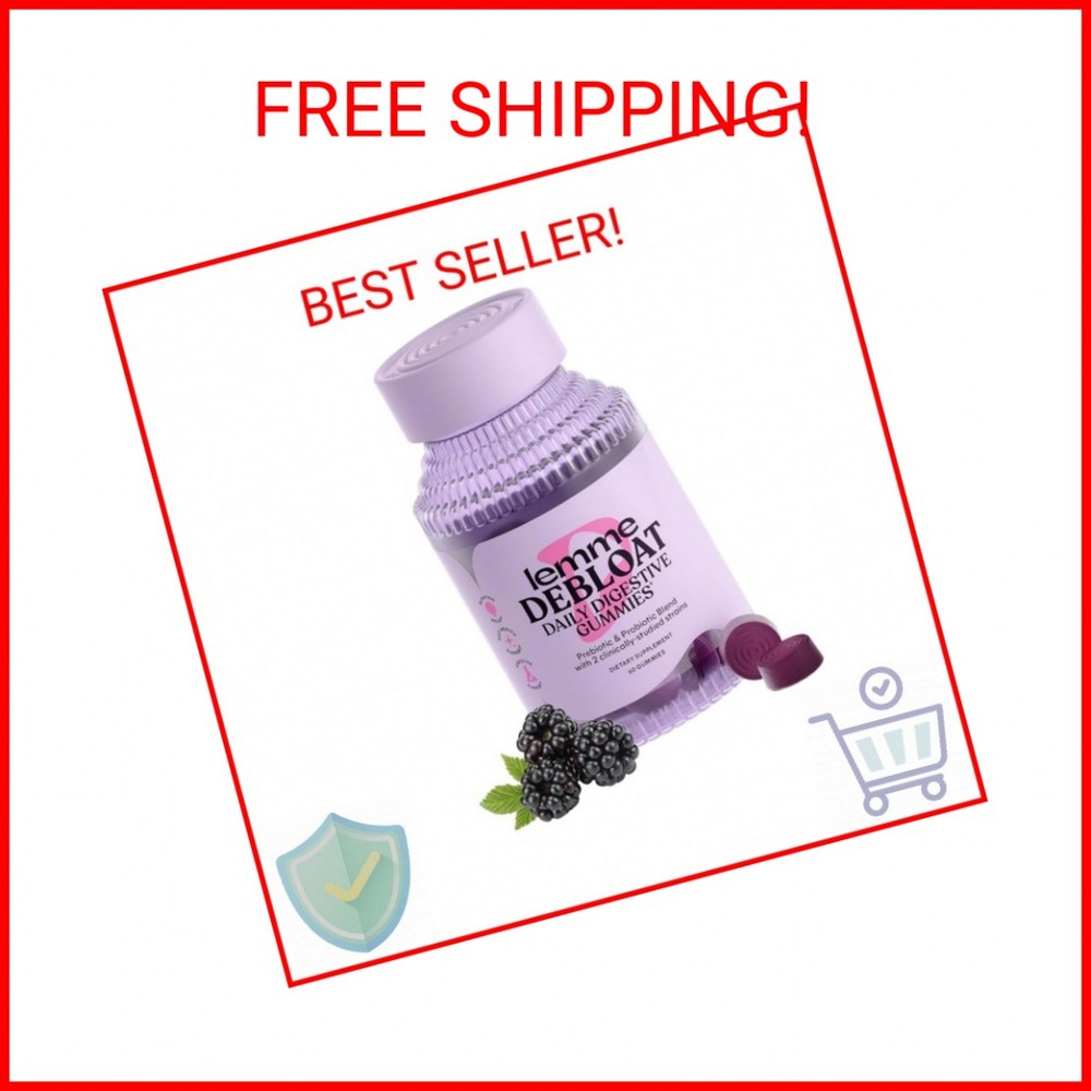 Lemme Debloat – Digestive & Gut Health Gummies with 2 Clinically Studied Probiot
