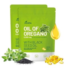 VivoNu Oil of Oregano – 2-Pack, 6000mg with Black Seed Oil