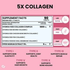 Multi Collagen Supplements for Skin & Joint Support- 90 Tablets g186