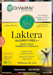 Dr.WellMe Nutrition LAKTERA Cow Milk Allergy FREE++ Probiotic (30) Healthy Gut!